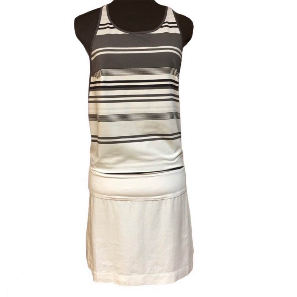 Lululemon Blissed Out Tank White Gray Dress Size 6